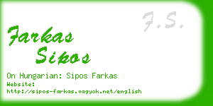 farkas sipos business card